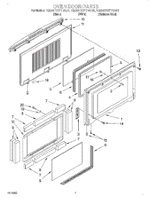04 - Oven Door parts for Kitchenaid Oven KEBN107YWH0 from AppliancePartsPros.com