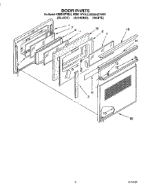 02 - Door parts for Kitchenaid Oven KEBS107YWH2 from AppliancePartsPros.com
