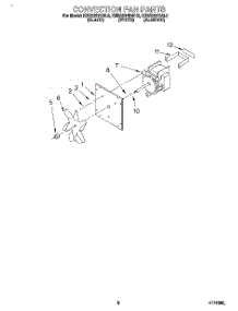 05 - Convection Fan parts for Kitchenaid Oven KEBS207BWH0 from AppliancePartsPros.com