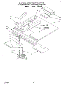 02 - Latch And Vent parts for Kitchenaid Oven KEBS177BAL1 from AppliancePartsPros.com