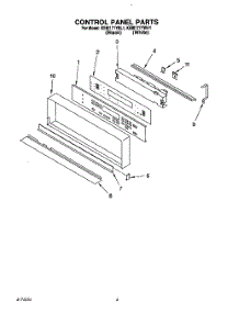 03 - Control Panel, Lit / Optional parts for Kitchenaid Oven KEBI171YBL1 from AppliancePartsPros.com