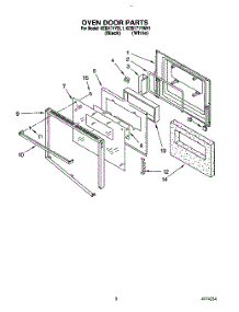 04 - Oven Door parts for Kitchenaid Oven KEBI171YBL1 from AppliancePartsPros.com