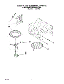 09 - Cavity And Turntable parts for Kitchenaid Oven KEMS377YBL0 from AppliancePartsPros.com