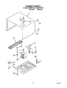 10 - Cabinet parts for Kitchenaid Oven KEMS377YBL0 from AppliancePartsPros.com