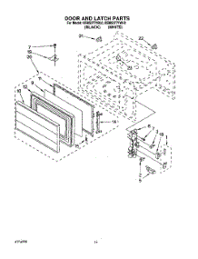 11 - Door And Latch parts for Kitchenaid Oven KEMS377YBL0 from AppliancePartsPros.com