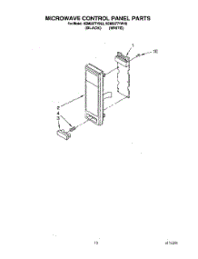 12 - Microwave Control Panel parts for Kitchenaid Oven KEMS377YBL0 from AppliancePartsPros.com