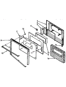 Oven Door parts for Kitchenaid Wall Oven KEDI141YWH0 from AppliancePartsPros.com