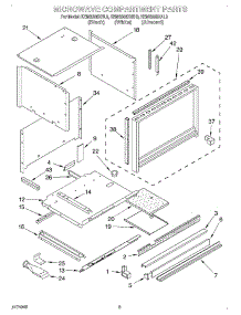 02 - Microwave Compartment parts for Kitchenaid Oven KEMS306XBL3 from AppliancePartsPros.com