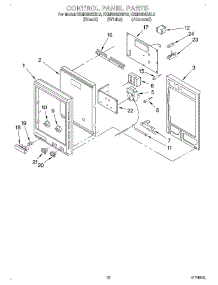 07 - Control Panel parts for Kitchenaid Oven KEMS306XBL3 from AppliancePartsPros.com