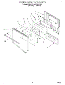 02 - Upper Oven Door parts for Kitchenaid Oven KEBI241YBL3 from AppliancePartsPros.com