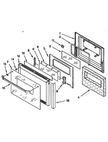 Upper And Lower Oven Door parts for Kitchenaid Wall Oven KEBS227BAL0 from AppliancePartsPros.com