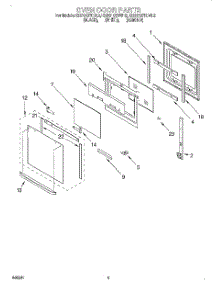 02 - Oven Door parts for Kitchenaid Oven KEBS107DWH2 from AppliancePartsPros.com