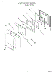 03 - Oven Door parts for Kitchenaid Oven KEBS278DBL2 from AppliancePartsPros.com