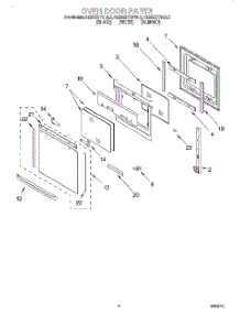 03 - Oven Door parts for Kitchenaid Oven KEBS277DBL2 from AppliancePartsPros.com