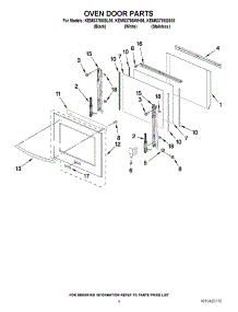 03 - Oven Door Parts parts for Kitchenaid Wall Oven KEMS378SBL05 from AppliancePartsPros.com