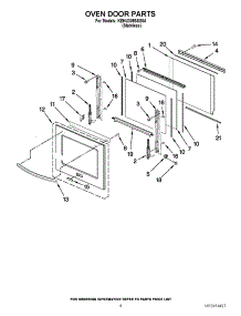 03 - Oven Door Parts parts for Kitchenaid Wall Oven KEHU309SSS04 from AppliancePartsPros.com