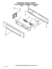 02 - Control Panel Parts parts for Kitchenaid Wall Oven KEMS308SWH05 from AppliancePartsPros.com