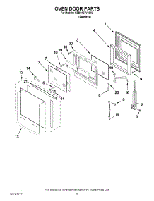 04 - Oven Door Parts parts for Kitchenaid Wall Oven KEBC167VSS02 from AppliancePartsPros.com