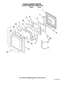 03 - Oven Door Parts parts for Kitchenaid Wall Oven KEBC247VBL03 from AppliancePartsPros.com