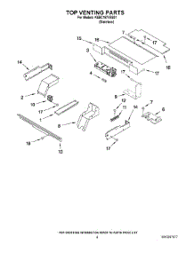 05 - Top Venting Parts parts for Kitchenaid Wall Oven KEBC167VSS01 from AppliancePartsPros.com