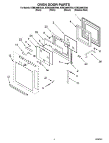 03 - Oven Door Parts parts for Kitchenaid Oven KEMC308KBT03 from AppliancePartsPros.com