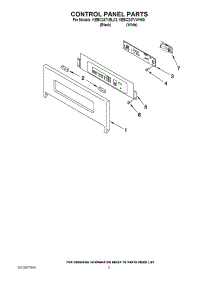 02 - Control Panel Parts parts for Kitchenaid Wall Oven KEBC247VWH03 from AppliancePartsPros.com