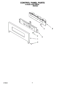 02 - Control Panel Parts parts for Kitchenaid Oven KEBC167MSS02 from AppliancePartsPros.com