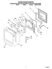 03 - Oven Door Parts parts for Kitchenaid Oven KEHC379JBL08 from AppliancePartsPros.com