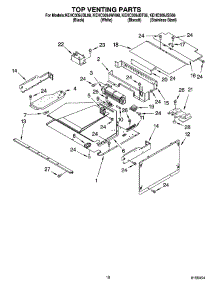 08 - Top Venting Parts parts for Kitchenaid Oven KEHC309JWH08 from AppliancePartsPros.com
