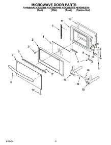 09 - Microwave Door Parts, Optional Parts parts for Kitchenaid Oven KEHC309JWH08 from AppliancePartsPros.com
