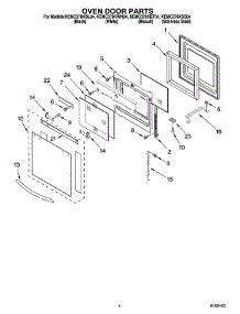 03 - Oven Door Parts parts for Kitchenaid Oven KEMC378KSS04 from AppliancePartsPros.com