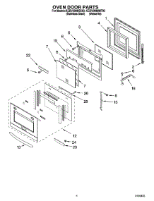 03 - Oven Door Parts parts for Kitchenaid Oven KEBV208MMT03 from AppliancePartsPros.com