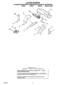 04 - Latch Parts parts for Kitchenaid Oven KEHC309JBL08 from AppliancePartsPros.com