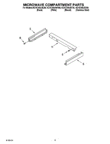 07 - Microwave Compartment Parts parts for Kitchenaid Oven KEHC309JBL08 from AppliancePartsPros.com