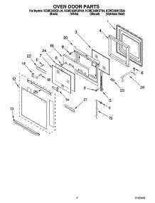 03 - Oven Door Parts parts for Kitchenaid Oven KEMC308KWH04 from AppliancePartsPros.com