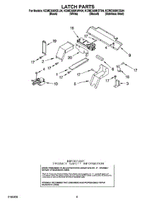 04 - Latch Parts parts for Kitchenaid Oven KEMC308KWH04 from AppliancePartsPros.com