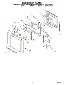 03 - Oven Door Parts parts for Kitchenaid Oven KEBC208KBT04 from AppliancePartsPros.com