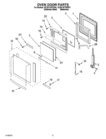02 - Oven Door Parts parts for Kitchenaid Oven KEBV107PSS01 from AppliancePartsPros.com
