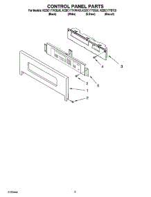 02 - Control Panel Parts parts for Kitchenaid Oven KEBC177BT05 from AppliancePartsPros.com
