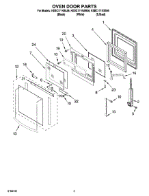 04 - Oven Door Parts parts for Kitchenaid Oven KEBC171KWH06 from AppliancePartsPros.com