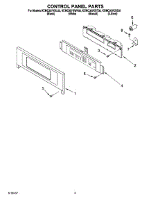 02 - Control Panel Parts parts for Kitchenaid Oven KEMC307KSS05 from AppliancePartsPros.com