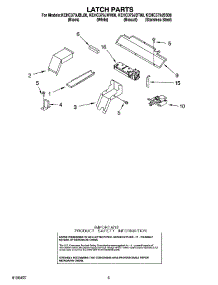 04 - Latch Parts parts for Kitchenaid Oven KEHC379JWH08 from AppliancePartsPros.com