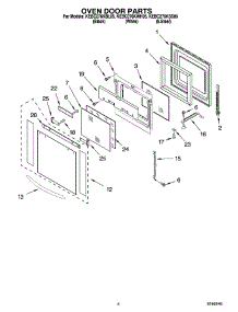 03 - Oven Door Parts parts for Kitchenaid Oven KEBC276KSS05 from AppliancePartsPros.com
