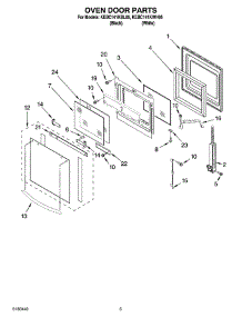 04 - Oven Door Parts parts for Kitchenaid Oven KEBC141KBL05 from AppliancePartsPros.com