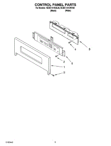 02 - Control Panel Parts parts for Kitchenaid Oven KEBC141KWH05 from AppliancePartsPros.com