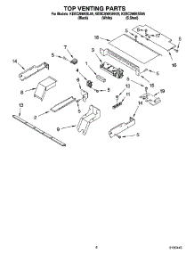 05 - Top Venting Parts, Optional Parts parts for Kitchenaid Oven KEBC206KBL05 from AppliancePartsPros.com