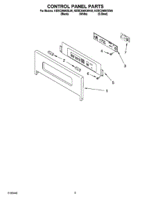 02 - Control Panel Parts parts for Kitchenaid Oven KEBC206KWH05 from AppliancePartsPros.com