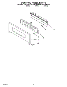 02 - Control Panel Parts parts for Kitchenaid Oven KEBC147KWH06 from AppliancePartsPros.com