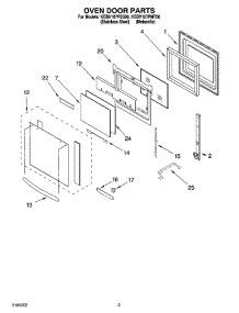 02 - Oven Door Parts parts for Kitchenaid Oven KEBV107PSS00 from AppliancePartsPros.com