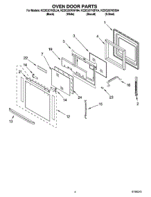 03 - Oven Door Parts parts for Kitchenaid Oven KEBC207KBL04 from AppliancePartsPros.com